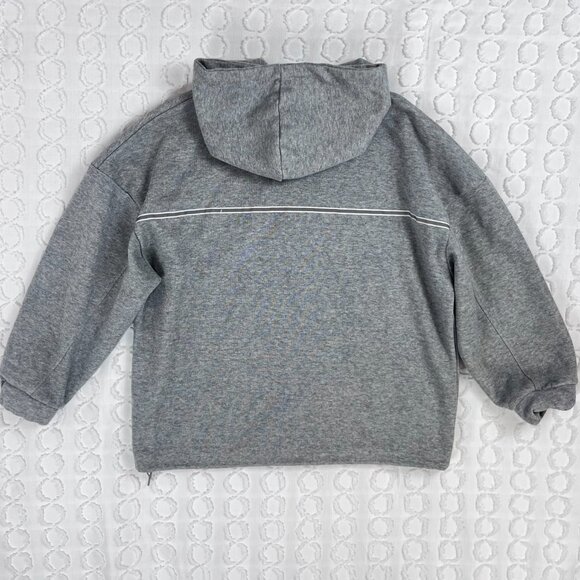 Jecci Five Grey Zip Up Hoodie with Reflective Stripe Women Size Small - Picture 3 of 10